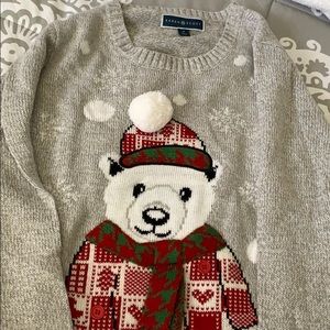 Christmas Gray knit sweater